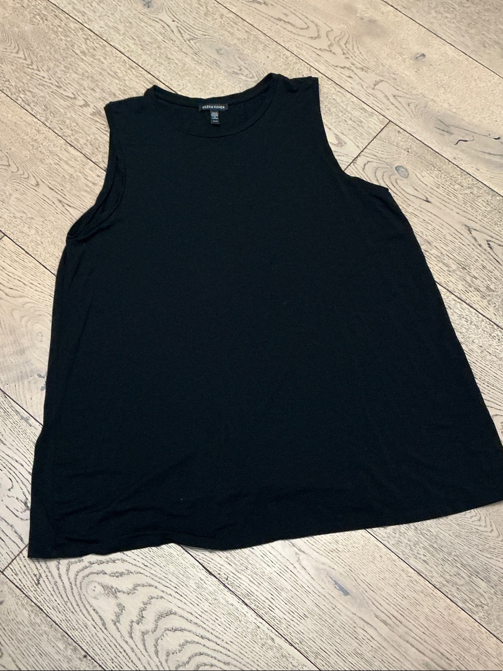 Woman’s Eileen Fisher black long tank. XL. Stretch. Tencel. Barely worn!
